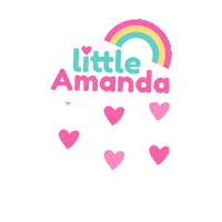 LittleAmandaPH kids hearts toy raining Sticker