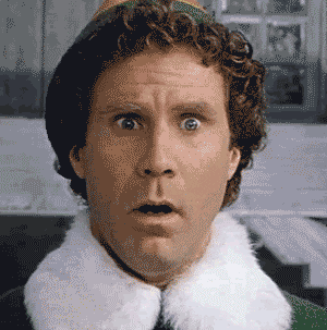 Movie gif. Will Ferrell As Buddy the Elf in Elf looks devastated and gives an exaggerated yell, clearly mouthing the word "No" over and over again.