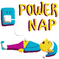 Power Sleep Sticker by Juan Billy