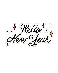 New Year Hello Sticker