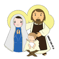 nossa senhora jose Sticker by Andar com Fé ®