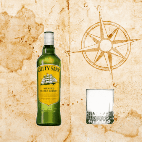 CuttySarkWhisky adventure bottle cocktails map GIF