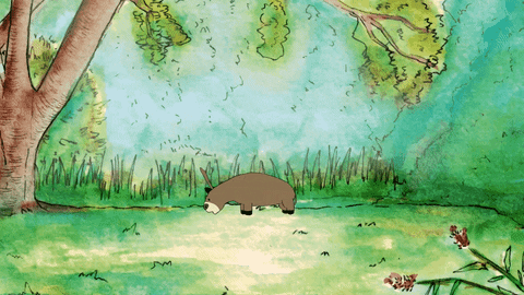 Patrick_Meikle giphyupload animation grass donkey GIF
