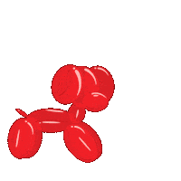 Red Balloon Dog Sticker