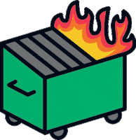 Fire Trash Sticker by KP General Store