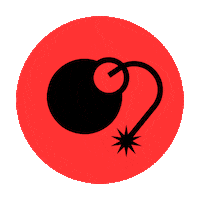 VUCA_world red boom bomb communication Sticker