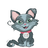 Cartoon Cats Sticker by La Tiendita Shabby Chic