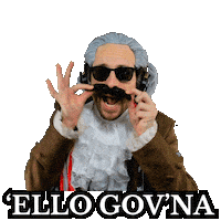 British Hello Sticker