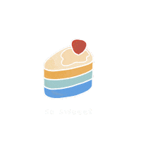 ppomdraws cake so sweet strawberry cake ppomdraws Sticker
