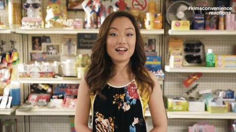 blinking andrea bang GIF by Kim's Convenience