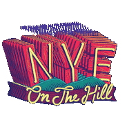 nyeonthehill festival new years eve music festival gippsland Sticker