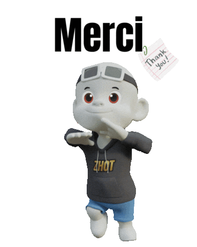 Merci Beaucoup M Sticker by Zhot