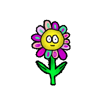 Animation Flower Sticker by Kitti Teleki