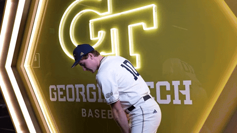 Georgia Tech Baseball GIF by Georgia Tech Yellow Jackets