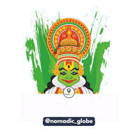 nomadicglobe india globe kerala nomadic Sticker
