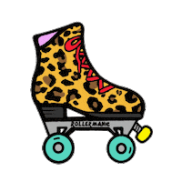 Roller Girl Leopard Sticker by RollerManic