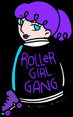 RollerGirlGang giphygifmaker rollergirlgang girlgang rollerskate GIF