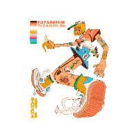 Happy Fun Sticker by Steven Pascoe