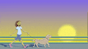 menright animation summer walkcycle boardwalk GIF