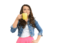 girl drinking Sticker by Miss Evangeline