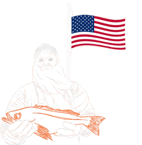 American Fish Sticker by Positively Groundfish