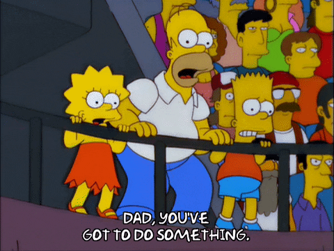 homer simpson railing GIF