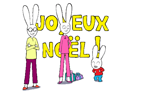 Joyeux Noel Joie Sticker by Simon Super Rabbit