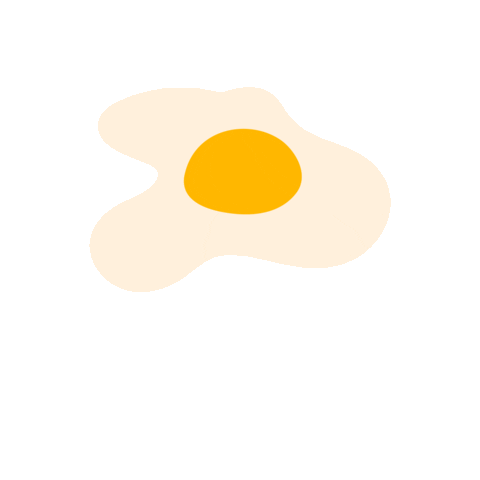 Fried Egg Sticker by BABAUBA