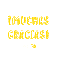 Muchas Gracias Sticker by Lymo3D