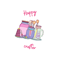 belmonili artist crafter makersgonnamake happy crafter Sticker