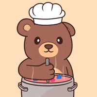 Teddy Bear Cooking GIF by BEARISH