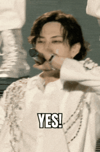 Bang Chan Yes GIF