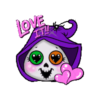 ColitisNinja love halloween hearts love it Sticker