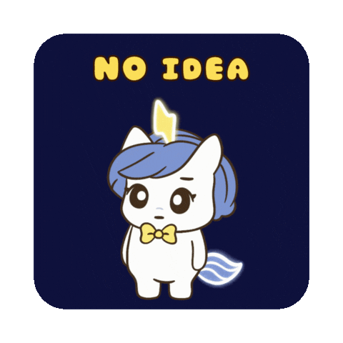 No Idea Idk Sticker by Brave Unicorn