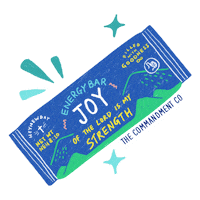 thecommandmentco joy energy strength energy bar Sticker
