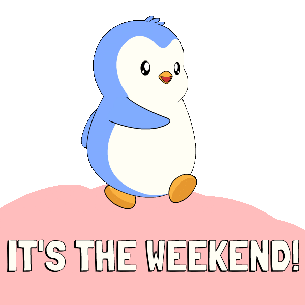 Week End Friday Sticker by Pudgy Penguins
