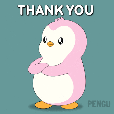 Thank You So Much Smile GIF by Pudgy Penguins