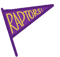 blrraptors sports flag cheer raptors Sticker