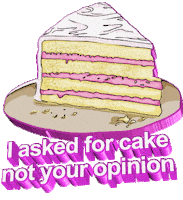 Cake Shut Up Sticker by AnimatedText