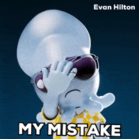 Sorry Squid GIF by Evan Hilton