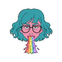 michellepastelle rainbow pastel girly vomit Sticker