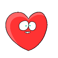 Awkward Heart Sticker by Nelson Diaz