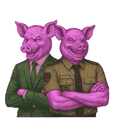 Pig Collage Sticker by sonflower_