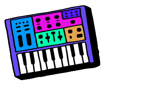 Keyboard Synth Sticker