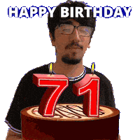 Happy 71St Birthday Sticker