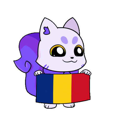 Cluj-Napoca Flag Sticker by Lucky Kat Studios