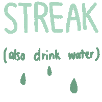 Drink Water Text Sticker