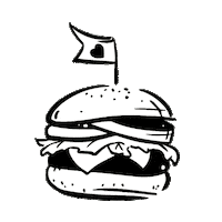 flag burger Sticker