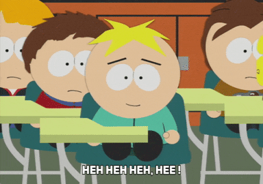 butters stotch chair GIF by South Park 