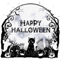 Black Cat Horror Sticker